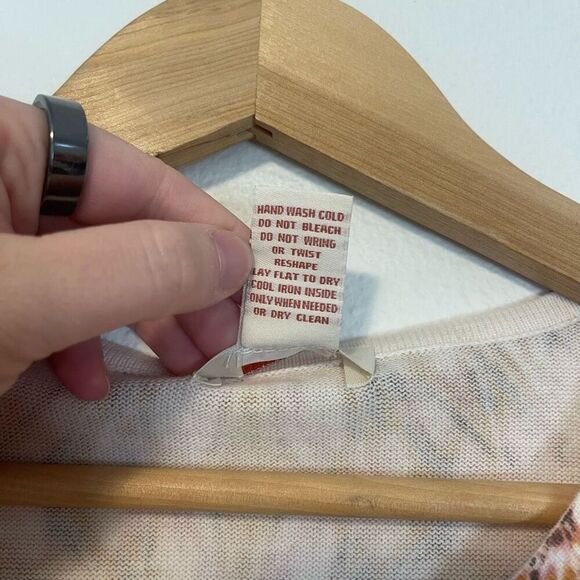 Sundance Button Up Cardigan Mini Peplum Ruffle Size Medium - Picture 4 of 6